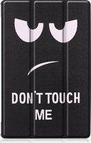 Lenovo Tab M10 Plus Hoes - Mobigear - Tri-Fold Serie - Kunstlederen Bookcase - Do Not Touch - Hoes Geschikt Voor Lenovo Tab M10 Plus