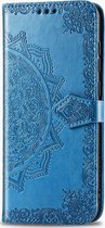 Sony Xperia 1 II Hoesje - Mobigear - Mandala Serie - Kunstlederen Bookcase - Blauw - Hoesje Geschikt Voor Sony Xperia 1 II