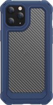 Apple iPhone 12 Pro Hoesje - Mobigear - Rugged Racing Serie - Hard Kunststof Backcover - Blauw - Hoesje Geschikt Voor Apple iPhone 12 Pro