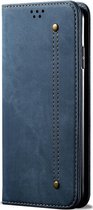 POCO F2 Pro Hoesje - Mobigear - Denim Slim Serie - Kunstlederen Bookcase - Blauw - Hoesje Geschikt Voor POCO F2 Pro
