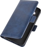 LG K61 Hoesje - Mobigear - Slim Magnet Serie - Kunstlederen Bookcase - Blauw - Hoesje Geschikt Voor LG K61