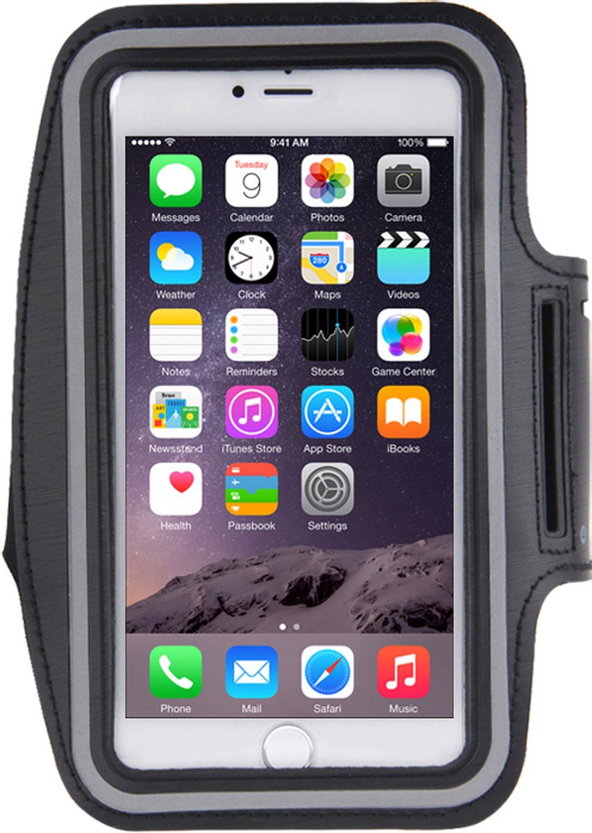 Mobigear Sportarmband Zwart iPhone 8 Plus / 7 Plus / 6(s) Plus