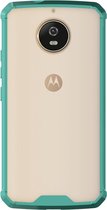 Mobigear Crystal Hardcase Hoesje - Geschikt voor Motorola Moto G5S - Transparant / Turquoise