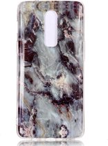 OnePlus 6 Hoesje - Mobigear - Marble Serie - TPU Backcover - Grijs - Hoesje Geschikt Voor OnePlus 6