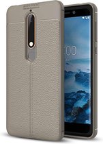 Mobigear Luxury TPU Backcover Geschikt voor Nokia 6.1 - Grijs