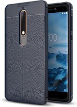Mobigear Luxury TPU Backcover Hoesje - Geschikt voor Nokia 6.1 (2018) - Blauw