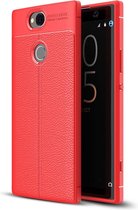 Sony Xperia XA2 Plus Hoesje - Mobigear - Luxury Serie - TPU Backcover - Rood - Hoesje Geschikt Voor Sony Xperia XA2 Plus