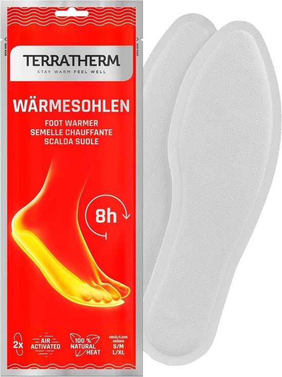 Terratherm - warmesohlen - voetenwarmers - 8uur - koude voeten - warmtezool  -... | bol.com