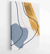 Luxury gold abstract arts background. Wall arts vector 4 - Moderne schilderijen – Vertical – 1894143079 - 50*40 Vertical