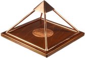 Medium Koperen Meru Piramide (17cm) met basisplaat voor energiebalans - Pyramide