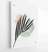 Botanical wall art vector set. Earth tone boho foliage line art drawing with abstract shape. 2 - Moderne schilderijen – Vertical – 1881805165 - 40-30 Vertical