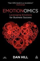 Boek 'Emotionomics' van Dan Hill met een hartvormig tandwielontwerp in rode tinten. "Dan Hill's boek is een openbaring" - Philip Kotler.