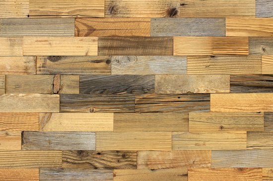 wodewa wandbekleding van hout oud hout zonverbrand 1m² echt houten  wandpanelen houten wand | bol.com