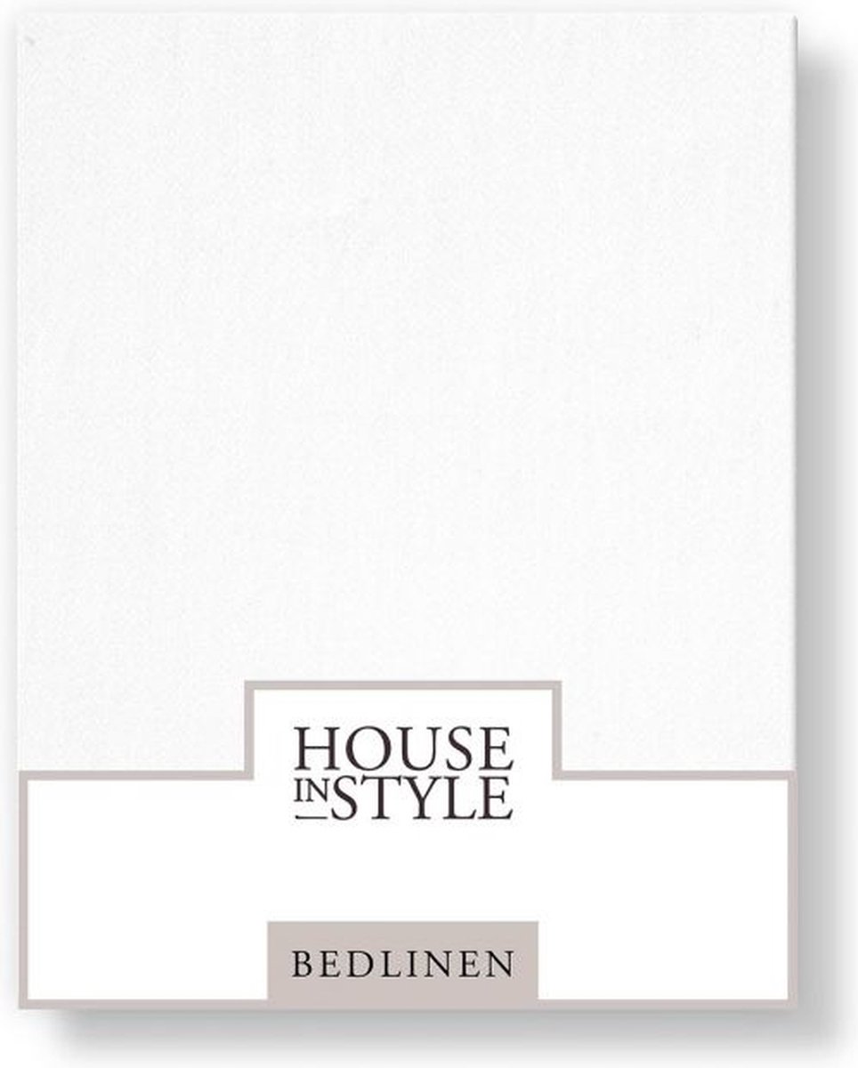 House in Style Luxe hoeslaken Valencia Katoen satijn, 180 x 210 cm, marmer