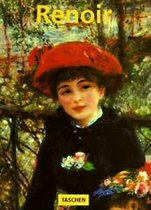Boekomslag met schilderij van Renoir: een jonge vrouw met rode hoed en bloemen.