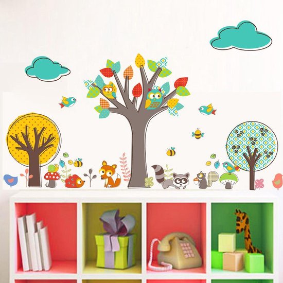 Muursticker bosdieren - Decoratie kinderkamer / babykamer jongens & meisjes - Dieren sticker