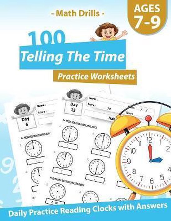 Math Drills 100 Telling The Time Practice Worksheets Daily Practice