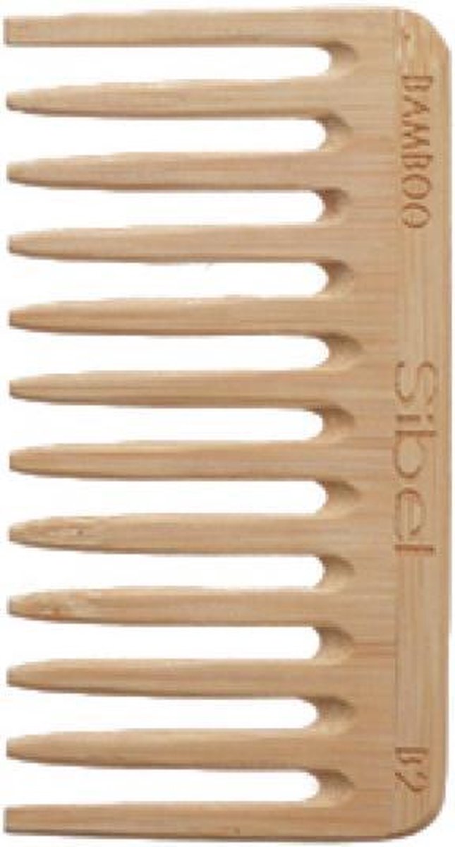 Bamboo B1 Peigne Afro En Bois Antistatique Sibel