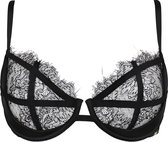 Sapph Amaryllis Half Padded Bra Dames Zwart-80E