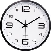 LW Collection horloge noire 30cm - horloge murale noire - horloge murale - horloge - horloge de cuisine