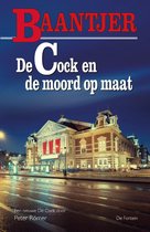 Boekomslag met de titel 'Baantjer 80 - De Cock en de moord op maat'. Een theatergebouw in de avondschemering.
