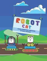 Robot cat coloring book for kidz