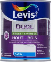 Levis Duol - Hout Buiten - Primer & Lak - Satin - Wit - 0.75L