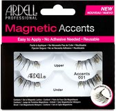 Ardell Professional Magnetic Double Strip Accents Lashes  - 001 Accents  - Magnetische nepwimpers - Set kunstwimpers - Zwart