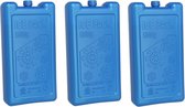 3x stuks koelelementen 500 ml 9,5 x 17,5 cm blauw - Koelblokken/koelelementen voor koeltas/koelbox