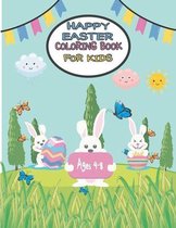 happy Easter Coloring Book for Kids Ages 4-8