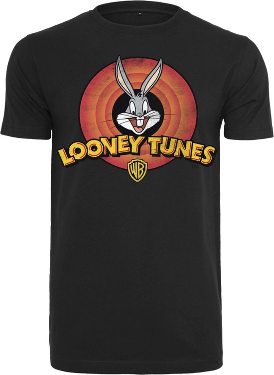 Urban Classics Looney Tunes Heren Tshirt Looney Tunes Bugs Bunny Logo Zwart