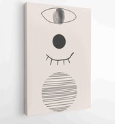 Earth tones organic shape Art design for poster, print, cover, wallpaper, Minimal and people wall art. 1 - Moderne schilderijen – Vertical – 1873829095 - 40-30 Vertical