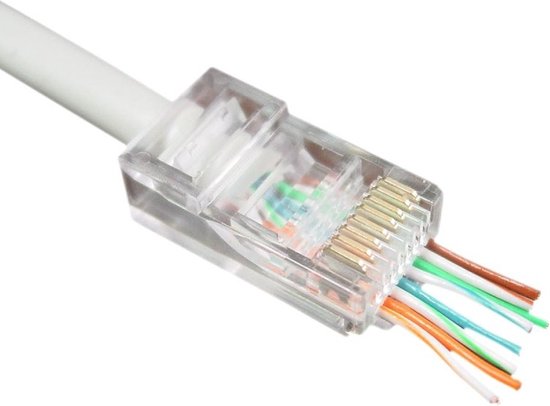 Cablexpert UTP CAT5E/CAT6 RJ45 plug/connector met doorsteekmontage – 100 stuks