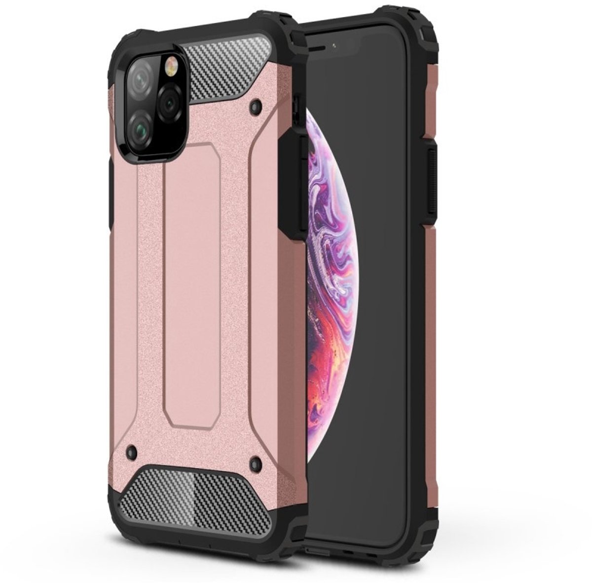 Lunso - Armor Guard hoes - Geschikt voor iPhone 11 Pro - Rose Goud