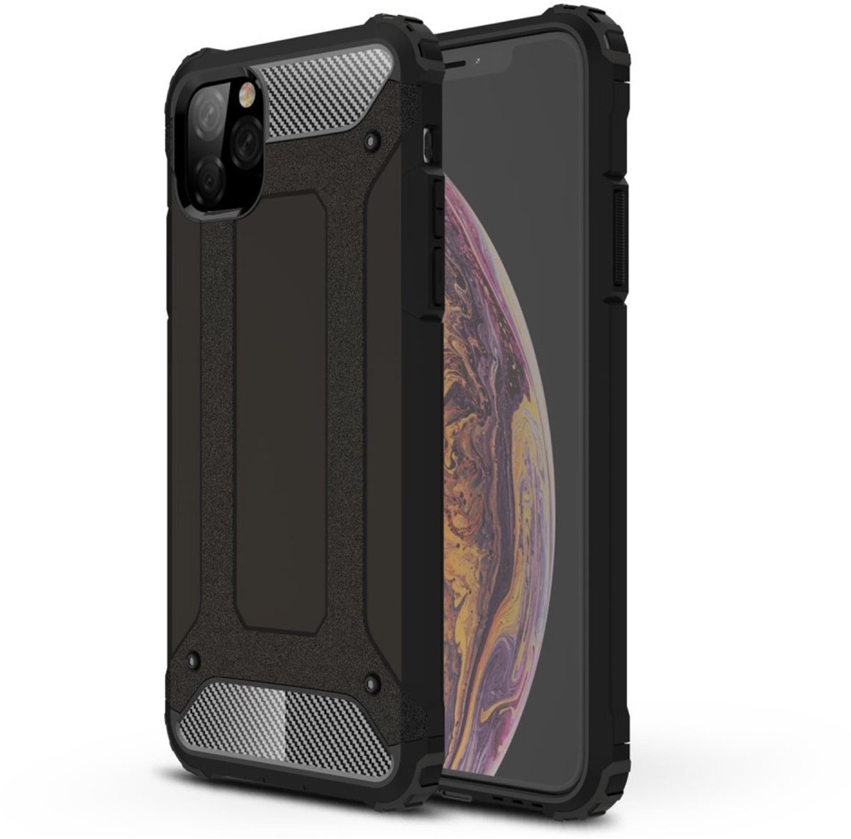 Lunso - Armor Guard hoes - Geschikt voor iPhone 11 Pro Max - Zwart
