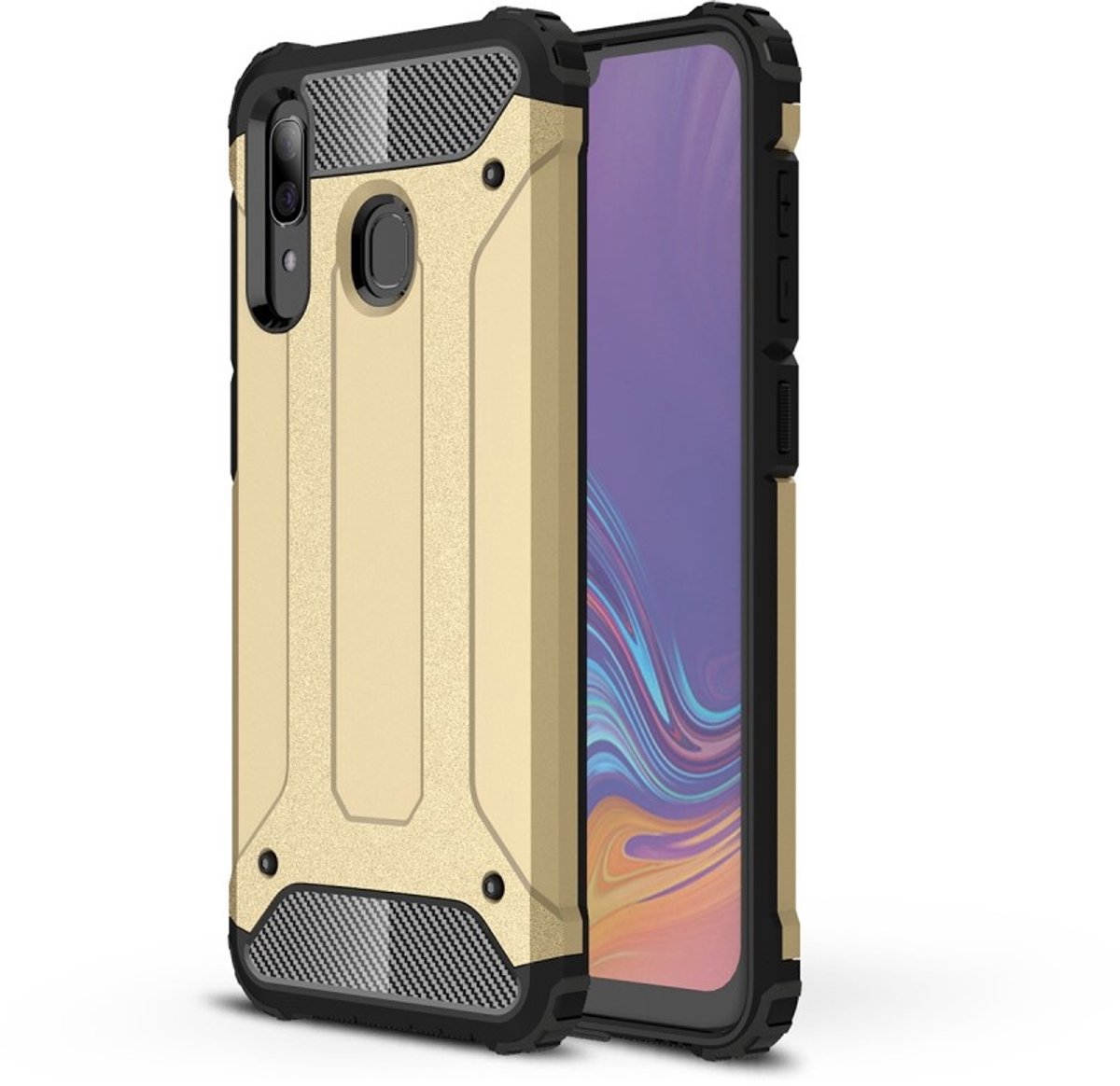 Lunso - Armor Guard hoes - Geschikt voor Samsung Galaxy A30/A20 - Goud