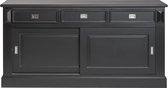Dressoir Feline 180 cm - hout -  zwart / grijs