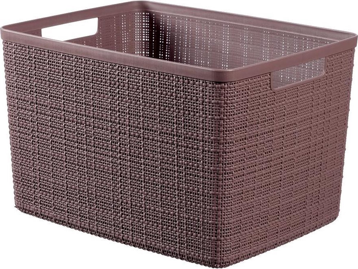 Curver Jute Opbergmand - Maat L - 20L - Paars/Bruin