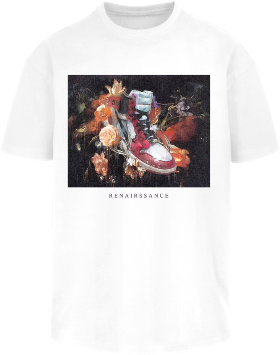 Mister Tee Renairssance Painting Oversize Heren T-shirt XS Wit