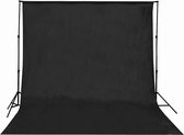 Professioneel 200 x 300 cm Zwart Achtergronddoek - Geweven - Black Screen - Product fotografie - Videografie - Chroma Key - Zonder Stand - Achtergrond Doek - Studio