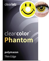 0,00 - Clearcolor™ Phantom Smiley - 2 pack - Maandlenzen - Partylenzen / Verkleden / Kleurlenzen - Smiley