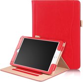 Dasaja iPad 10.2 (2019 / 2020 / 2021) / Air 3 10.5 (2019) / Pro 10.5 (2017) leren hoes rood incl. standaard met 3 standen