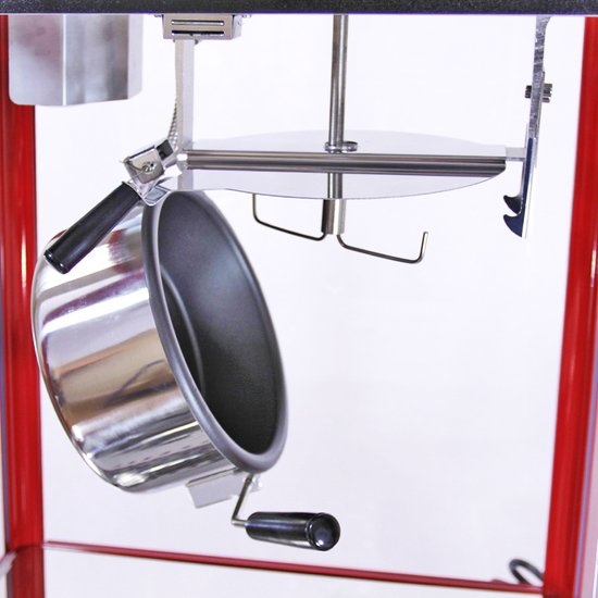 Retro popcornmachine met kar - rood - 235ml - rvs hittelamp — afbeelding 5