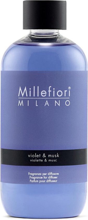 Millefiori Milano Recharge pour Bâtonnets Bâtons parfumés Violet & Musc 250 ml