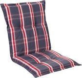 blumfeldt Prato Tuinkussen - stoelkussen - zitkussen - lage rug tuinstoel - 50 x 100 x 8 cm - UV-bestendig polyester