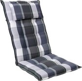 Blumfeldt Sylt Tuinkussen - stoelkussen - zitkussen - hoge rugleuning - hoofdkussen - 50 x 120 x 9 cm - UV-bestendig - polyester