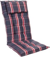 blumfeldt Sylt Tuinkussen - stoelkussen - zitkussen - hoge rugleuning - hoofdkussen - 50 x 120 x 9cm - UV-bestendig polyester