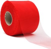Rol tule van 8 cm breed en 50 meter lang rood - tule - stoffen - naaien - DIY - rood