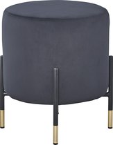 Black Velvet Mini Stool-A-8823