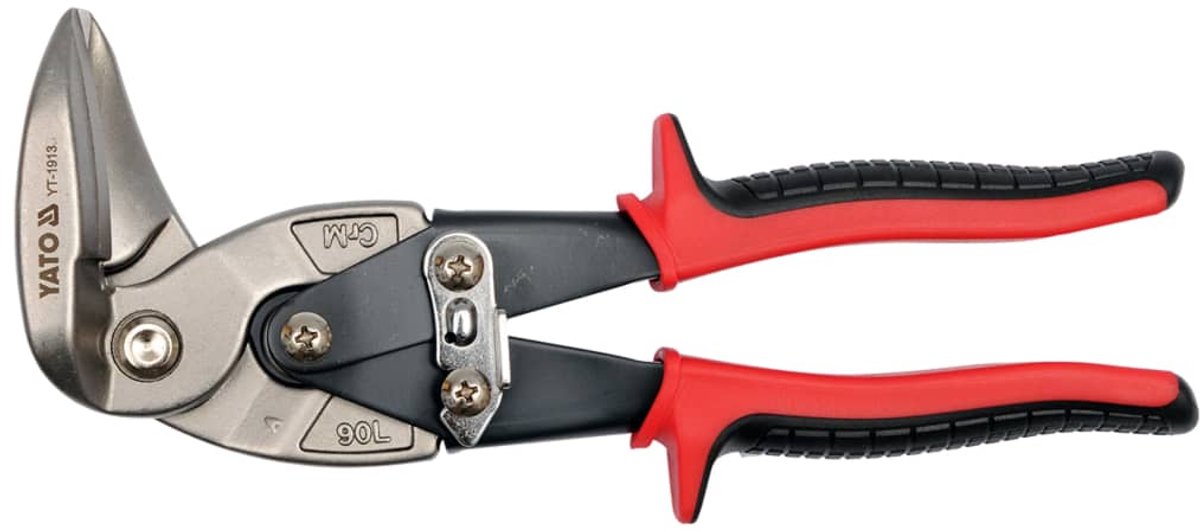 YATO - Schaar - verticaal - gebogen - links - 225 - mm - rood